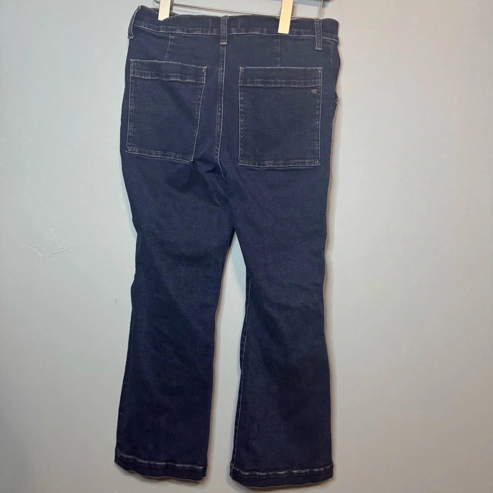 Madewell Mid Rise Kick Out Crop Jeans in Luana Wash Seam Edition Size 30 - Picture 8 of 14
